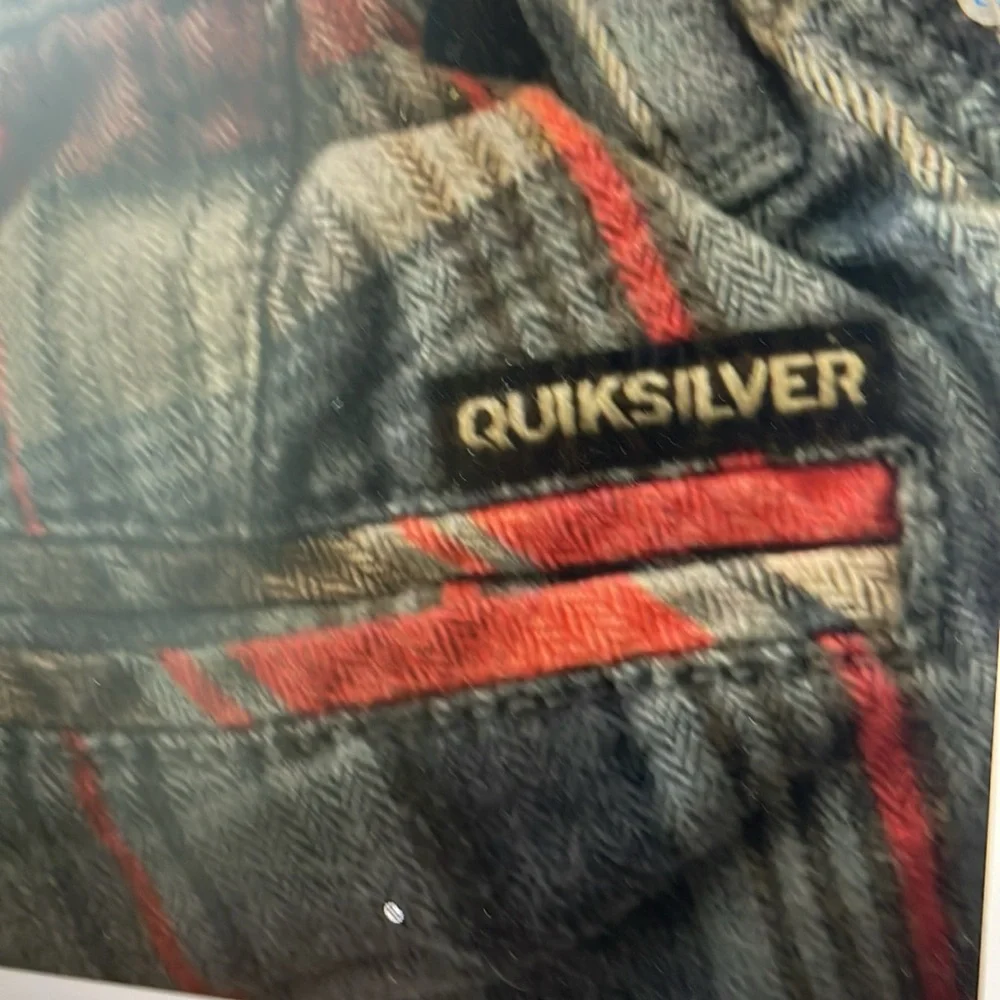 Quiksilver Blue & Red Plaid Bermuda Shorts 3T